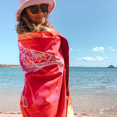 Sand Free Beach Towel - Pink Whale