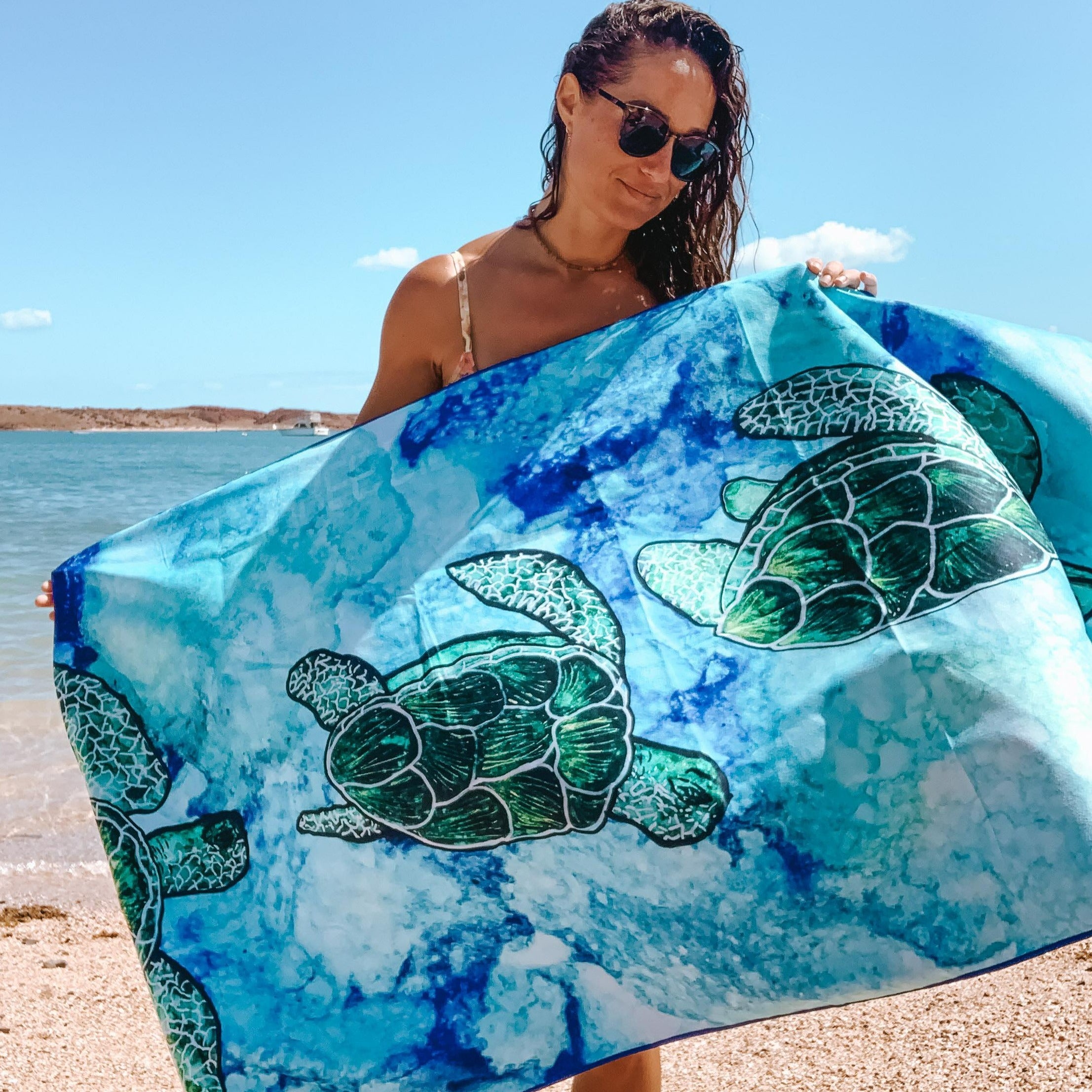 Sea turtle beach towel hot sale